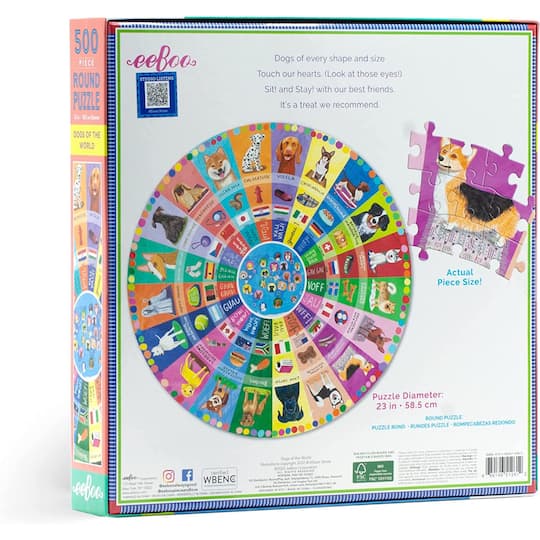 eeBoo Dogs of the World 500 Piece Puzzle